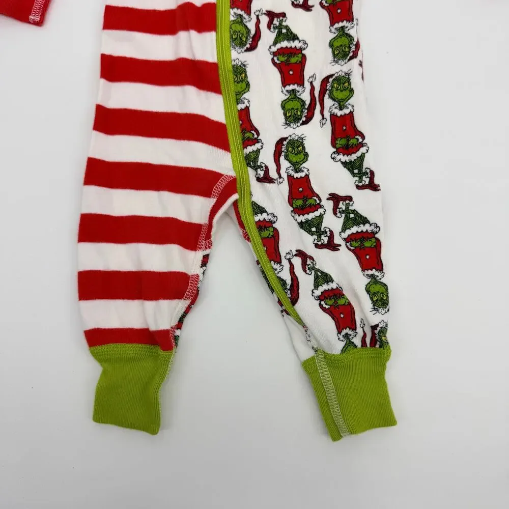 Hanna Andersson Dr. Seuss Grinch Sleeper 100% Organic Cotton 3-6 Months